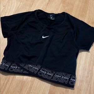 Nike Pro Black Dri-fit Athletic Crop Top